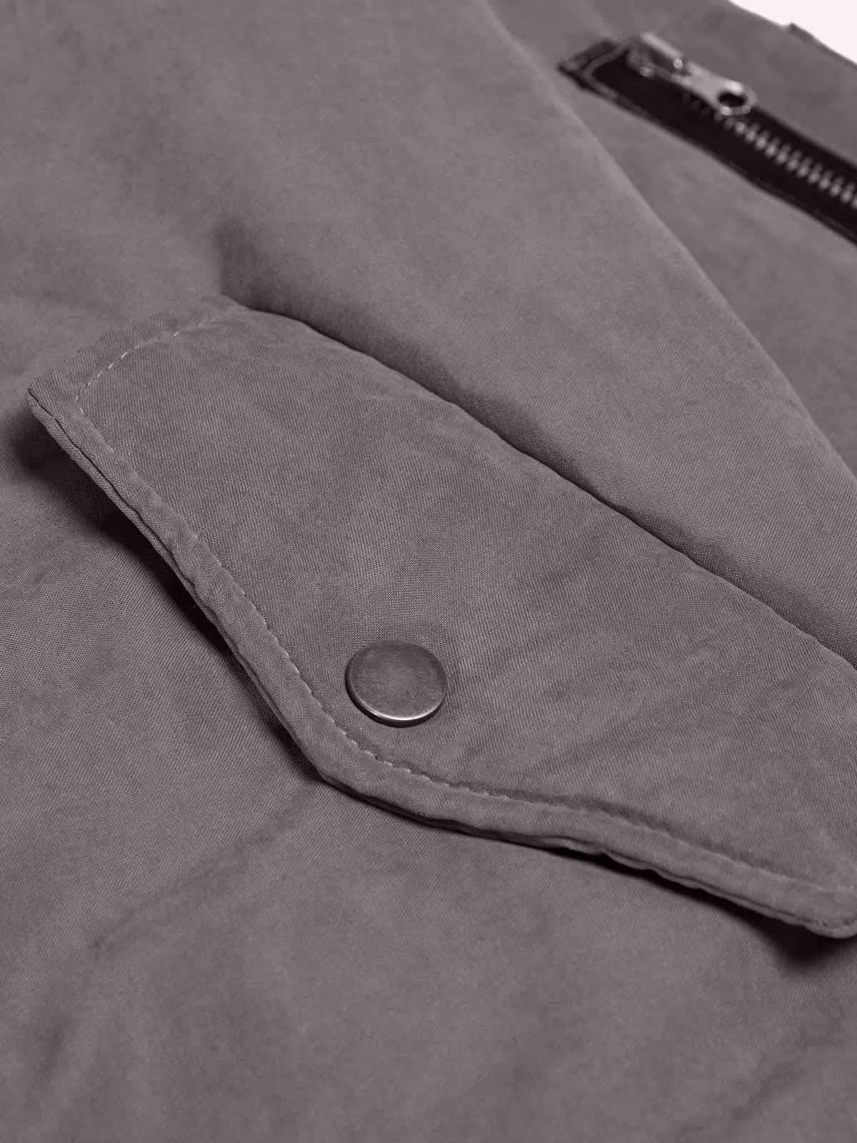 Oversized Reversible Plush Hooded Jacket with Faux Fur Lining