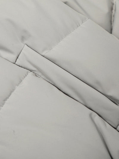 Retro Quilted Floral Print Jacket with Faux Fur Collar