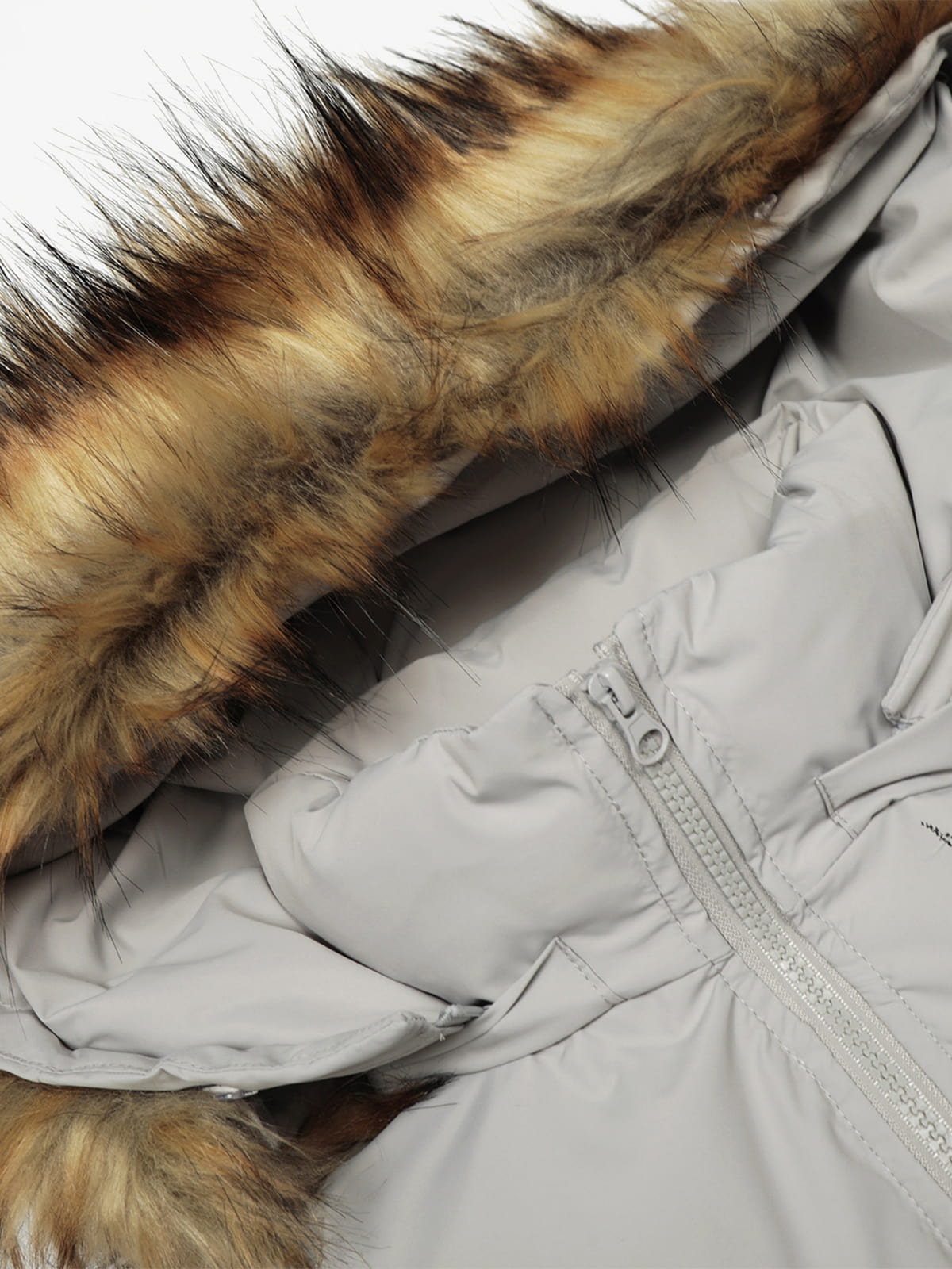 Retro Quilted Floral Print Jacket with Faux Fur Collar