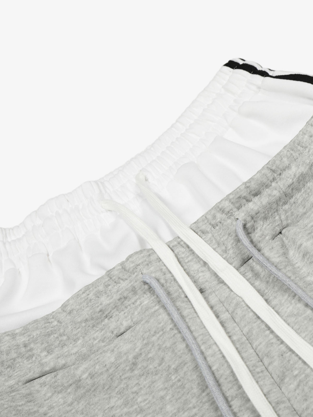 Vintage Paratrooper Layered Look Wide Leg Sweatpants with Contrast Waistband