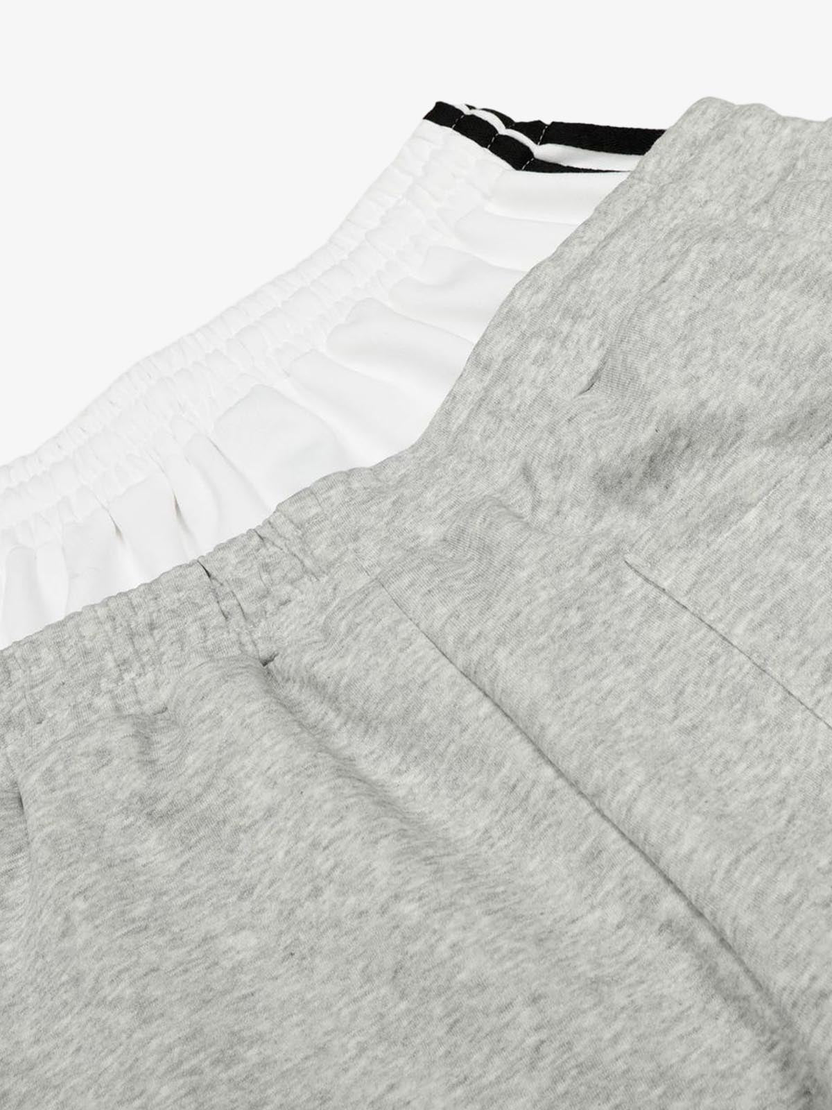 Vintage Paratrooper Layered Look Wide Leg Sweatpants with Contrast Waistband