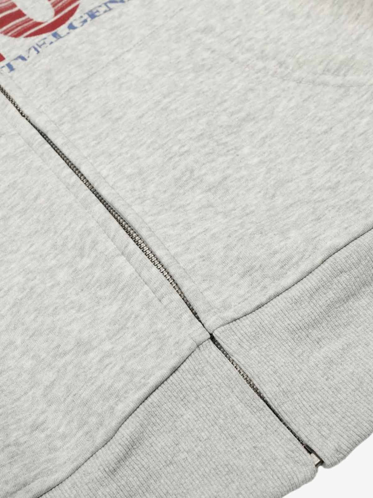 American Retro Gradient Letter Print Splicing Cardigan Fur Collar Coat