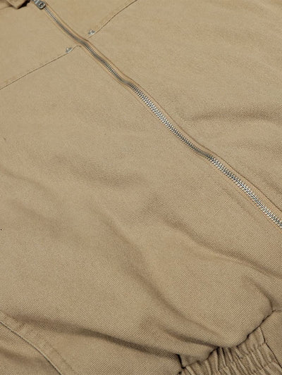 Street Outdoor Detachable Fur Collar Fleece Hooded Padded Jacket