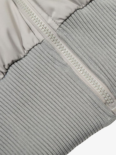 Retro Quilted Floral Print Jacket with Faux Fur Collar