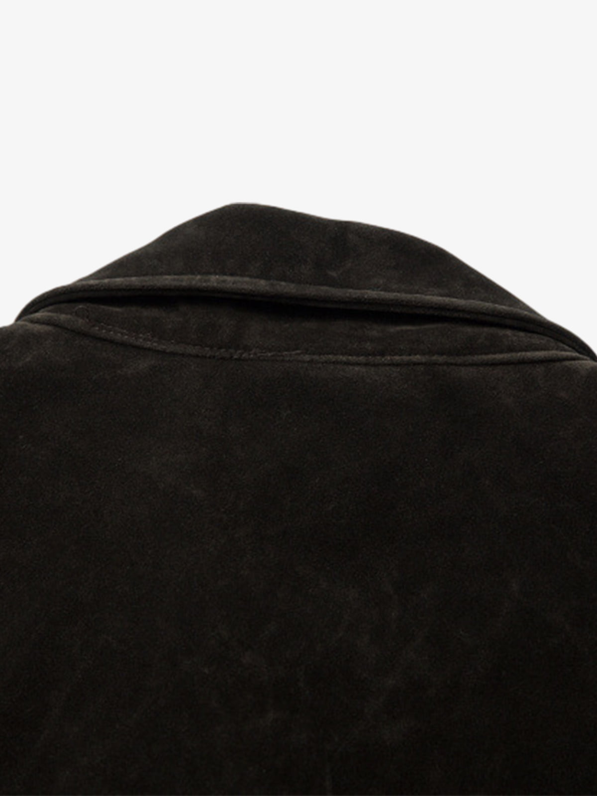 Retro Suede Lapel Bomber Jacket with Toggle Metal Buttons