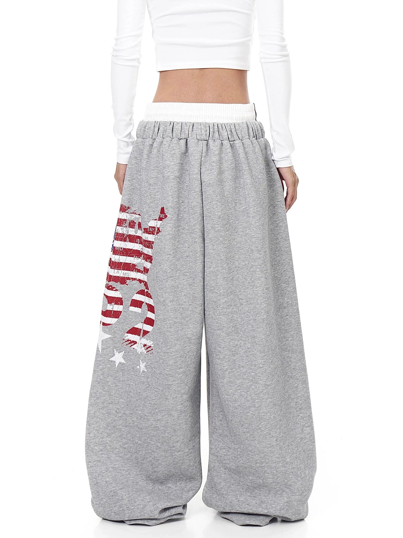 Unisex Oversized Drawstring Harem Sweatpants Double-Waist Comfort Style