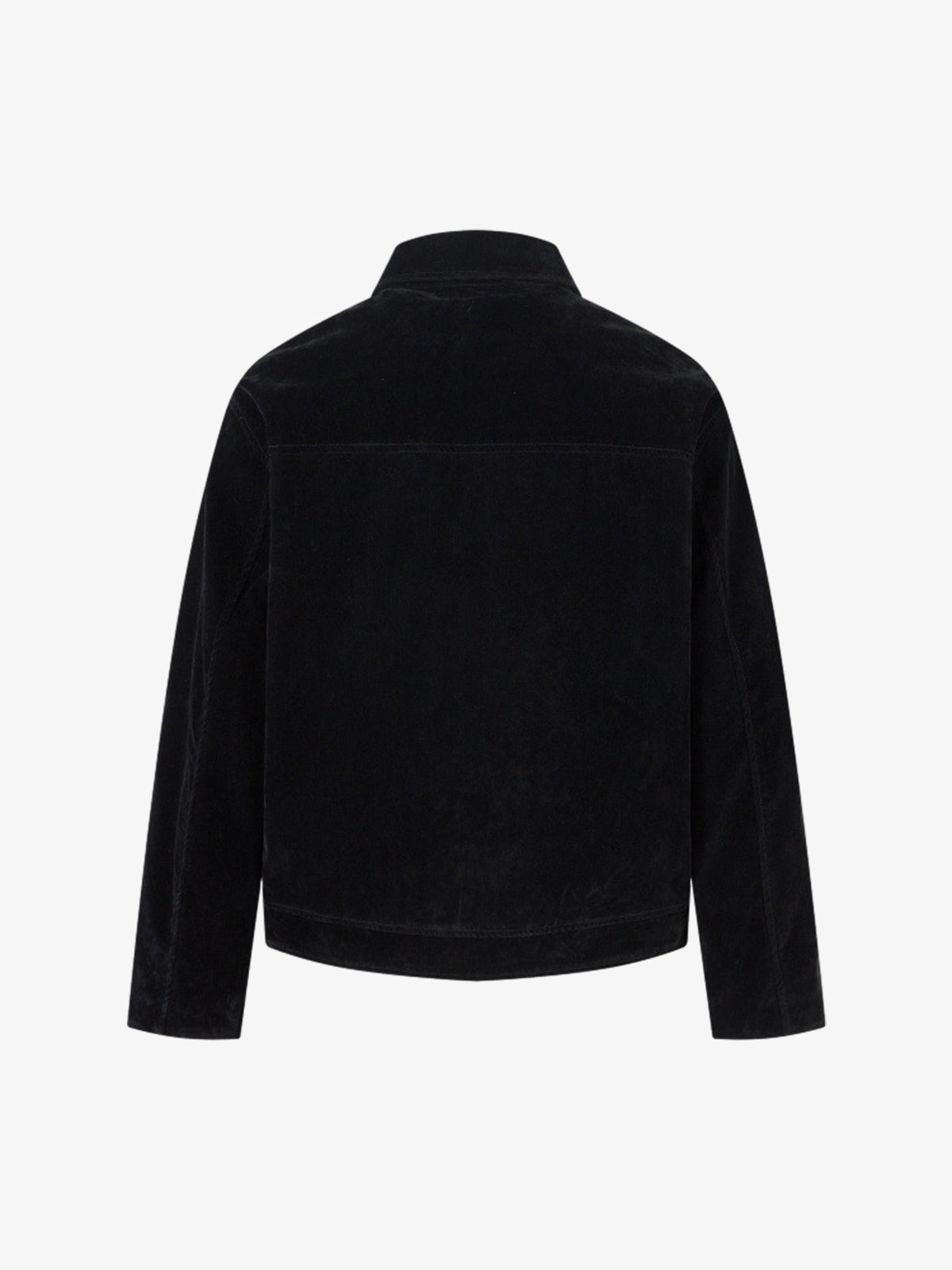 Retro Suede Lapel Bomber Jacket with Toggle Metal Buttons