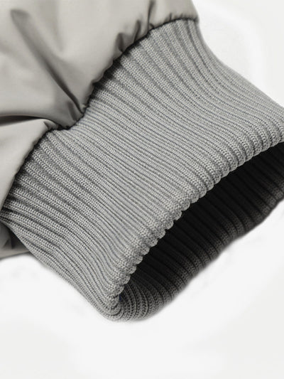 Retro Quilted Floral Print Jacket with Faux Fur Collar