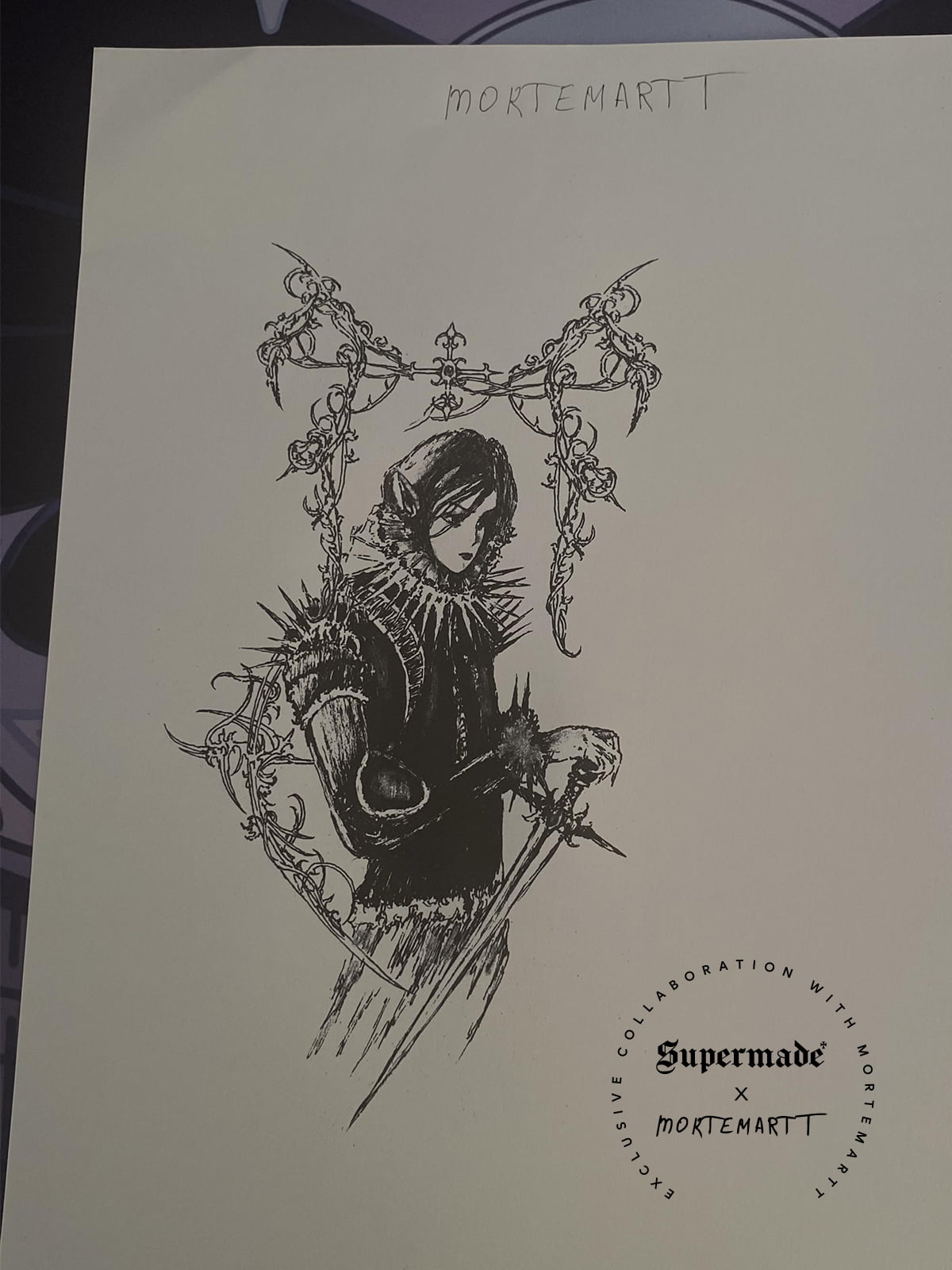 Supermade Mortemartt Fur-Trim Wasteland Hoodie Zip-Up Graphic Jacket