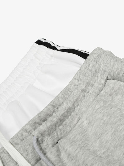 Vintage Paratrooper Layered Look Wide Leg Sweatpants with Contrast Waistband