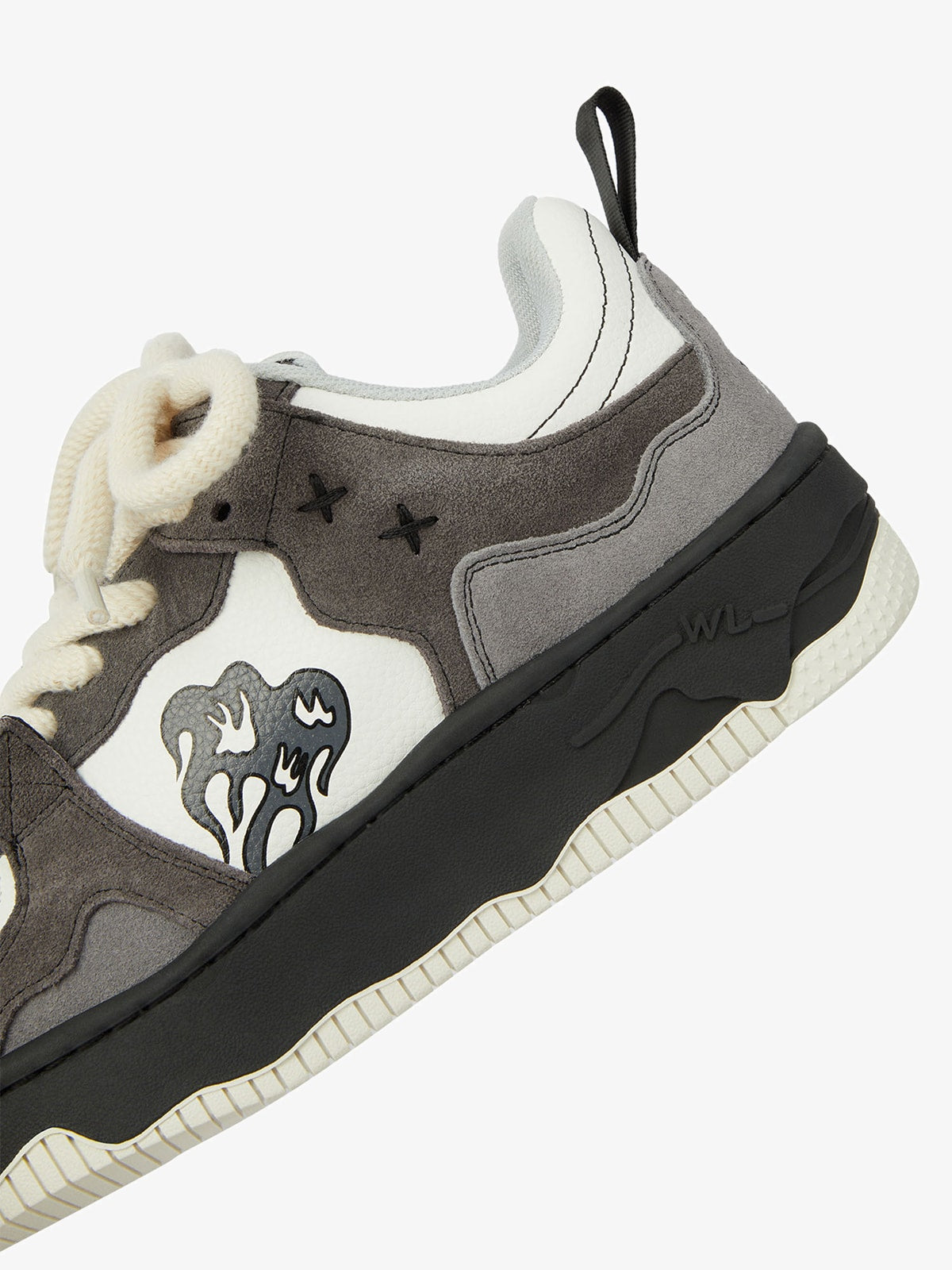 Monochrome Shadowwave Heavy-Duty Camouflage Canvas Street Sneakers with Reflective Laces