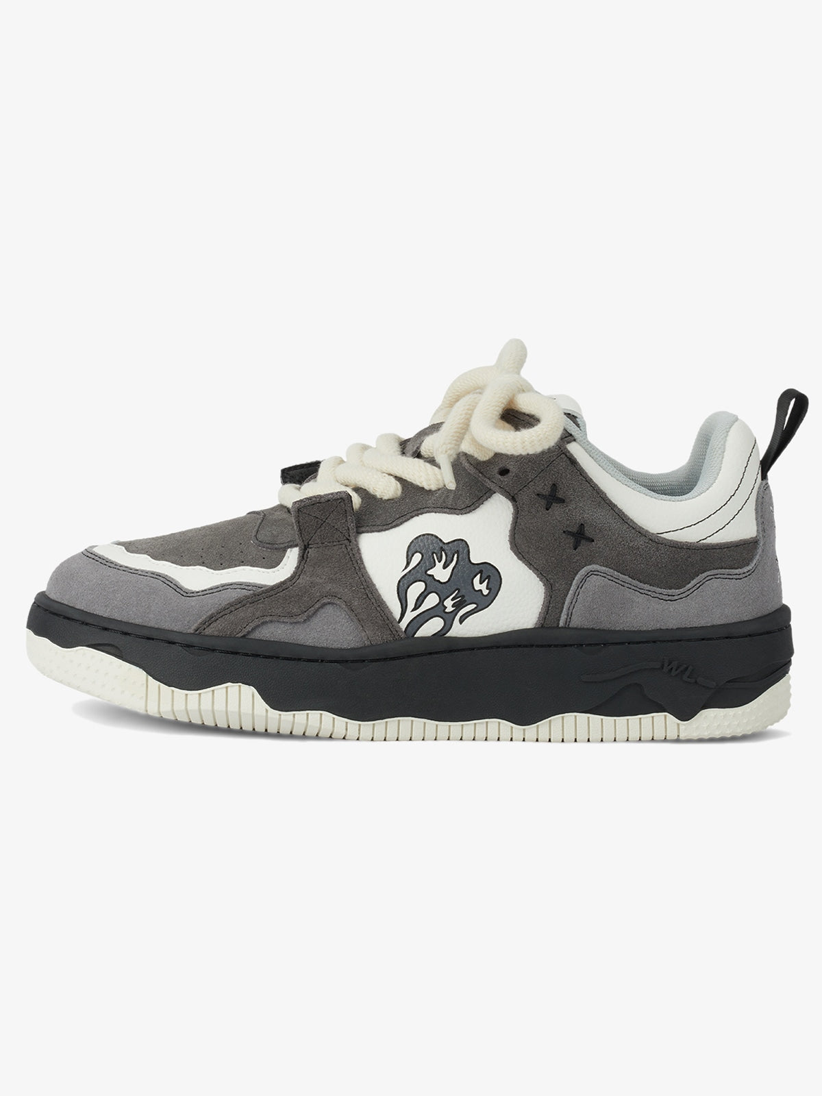 Monochrome Shadowwave Heavy-Duty Camouflage Canvas Street Sneakers with Reflective Laces