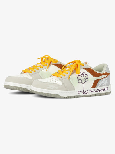 Sunflower Hip-Hop Skate Shoes: Modern Streetwear with Reflective Details and Zipper