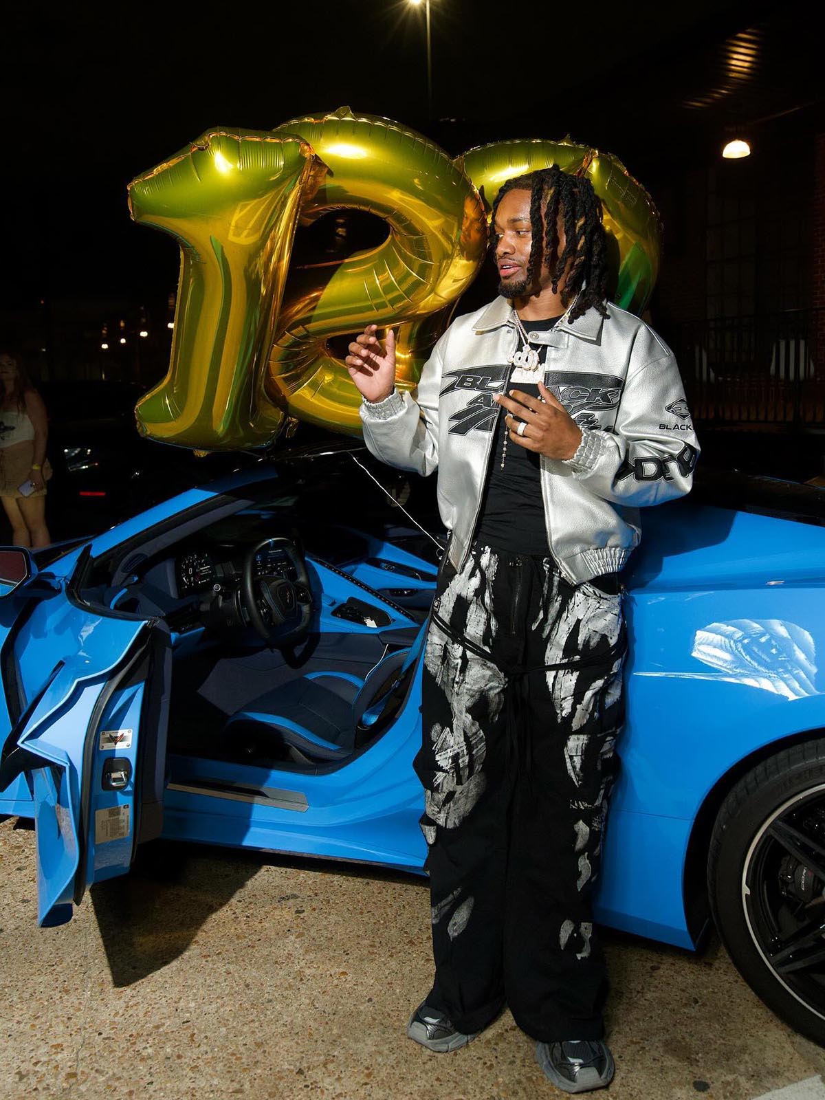 Vintage Street PU Faux Leather Bomber Jacket with Reflective Logo