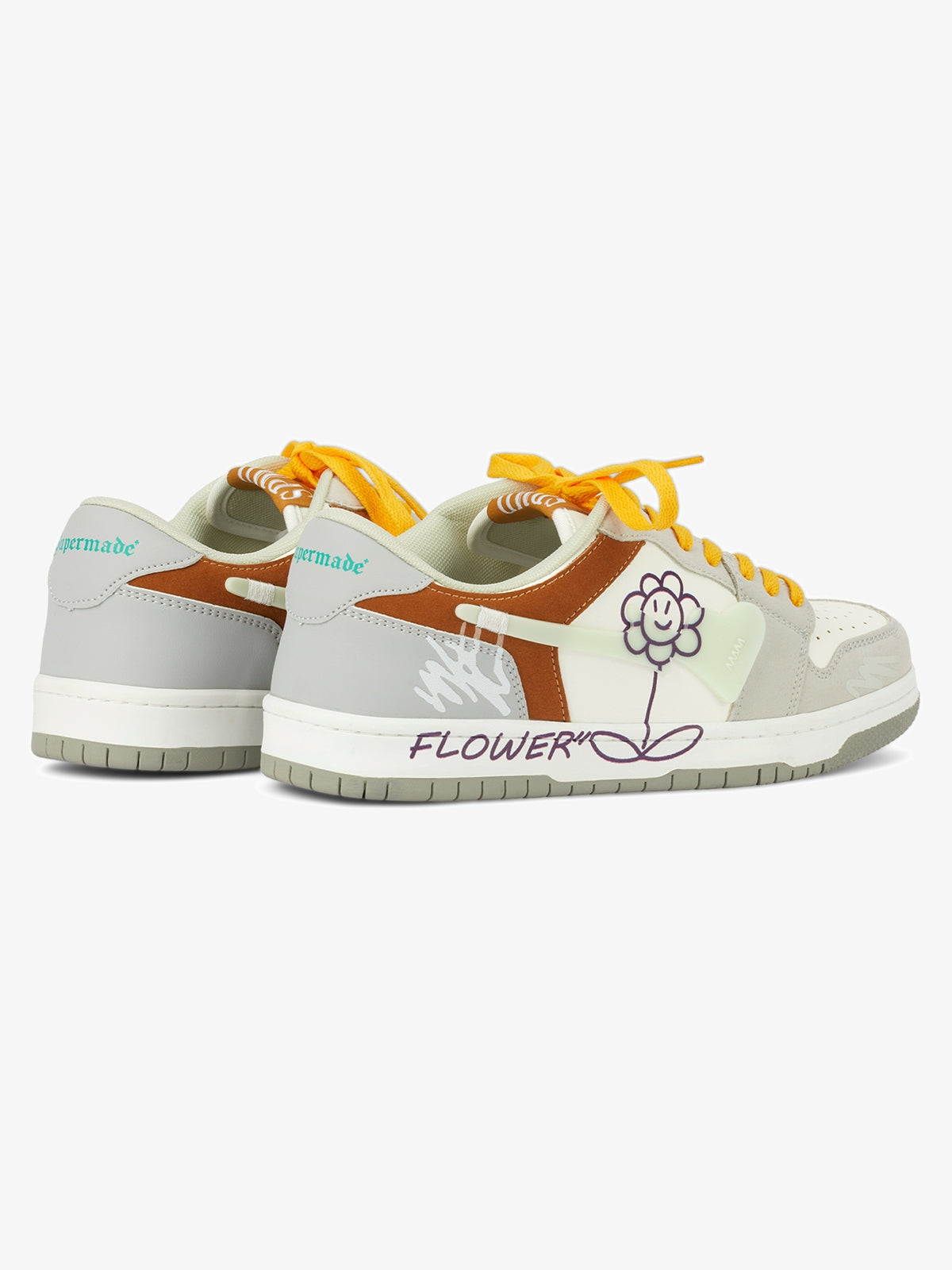 Sunflower Hip-Hop Skate Shoes: Modern Streetwear with Reflective Details and Zipper