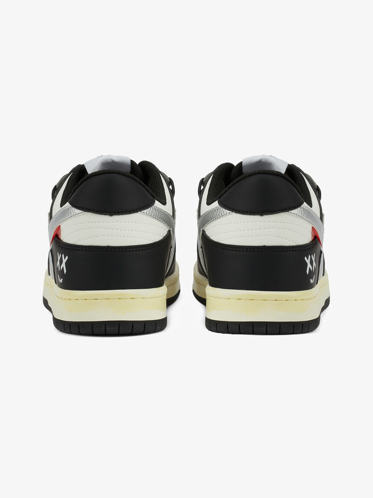 Chunky Leather Mesh Velcro Sneakers with Reflective Accents