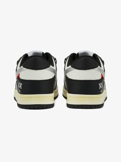 Chunky Leather Mesh Velcro Sneakers with Reflective Accents