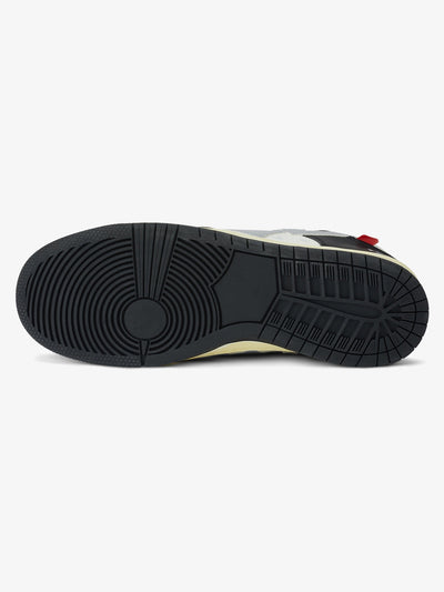 Chunky Leather Mesh Velcro Sneakers with Reflective Accents