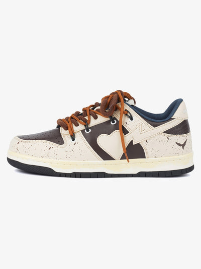 Chunky Leather Mesh Velcro Sneakers with Reflective Accents