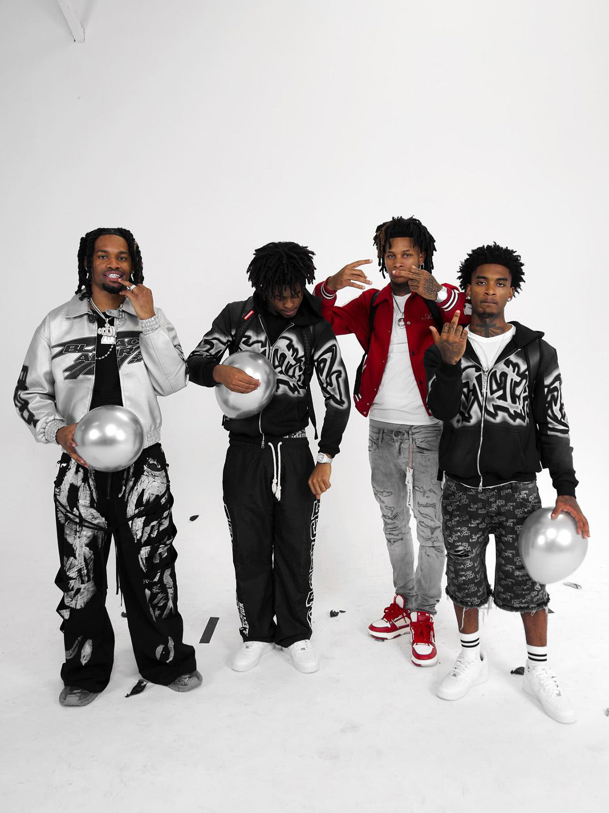 Vintage Street PU Faux Leather Bomber Jacket with Reflective Logo