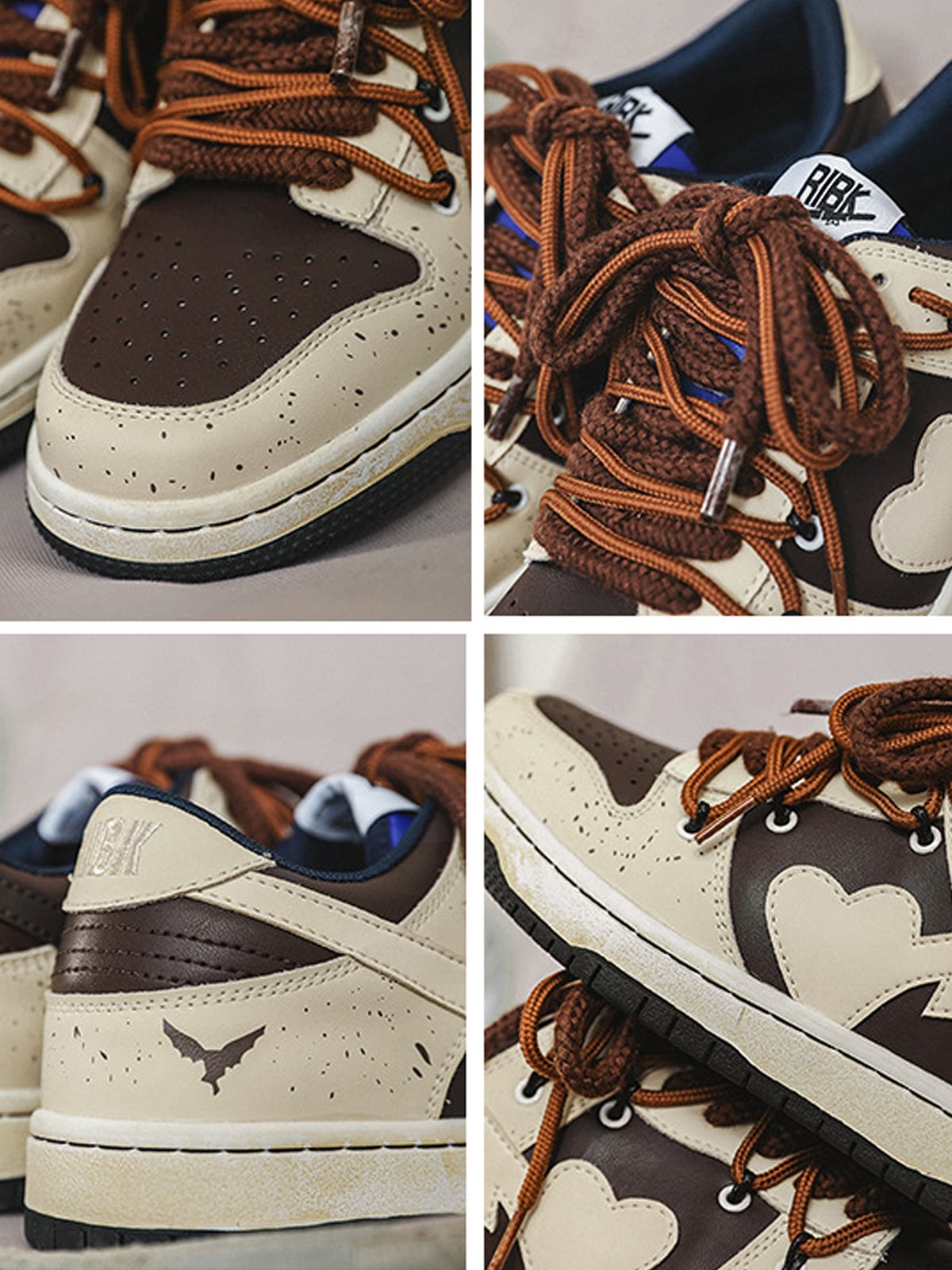 Chunky Leather Mesh Velcro Sneakers with Reflective Accents