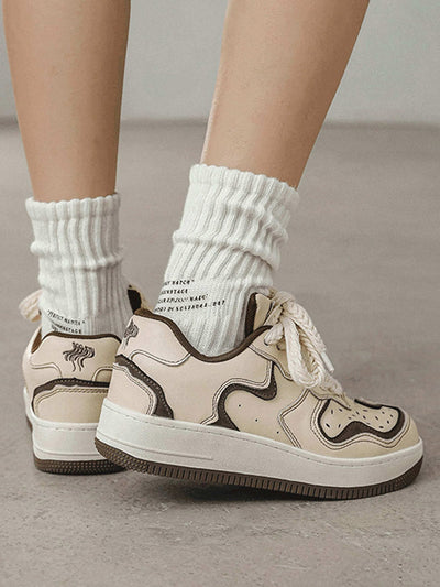 Canvas Skateboard Shoes Unisex Casual Lace-Up Durable Rubber Sole