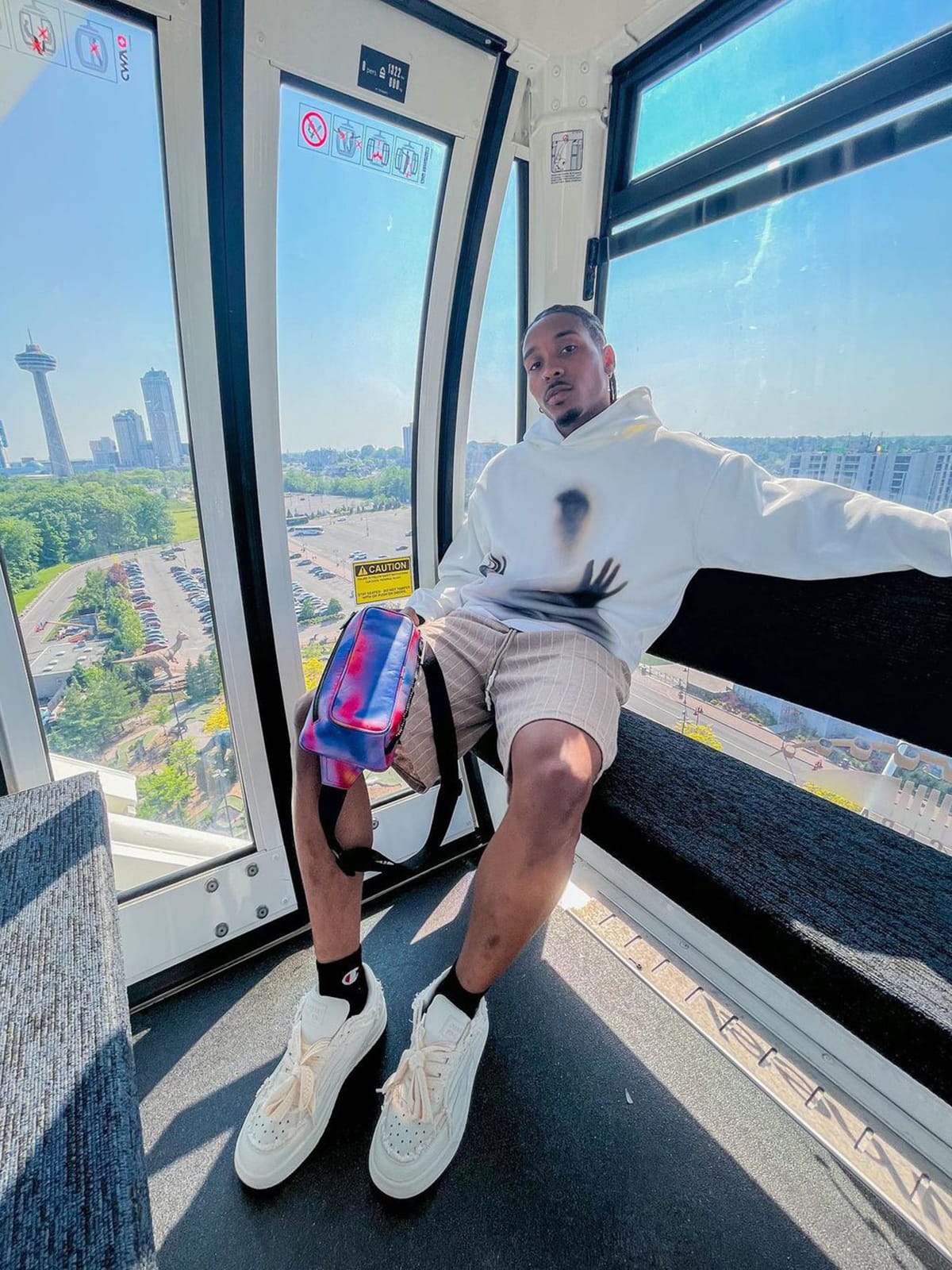 Creamy White Leather Chunky Sole Breathable Low-Top Sneakers