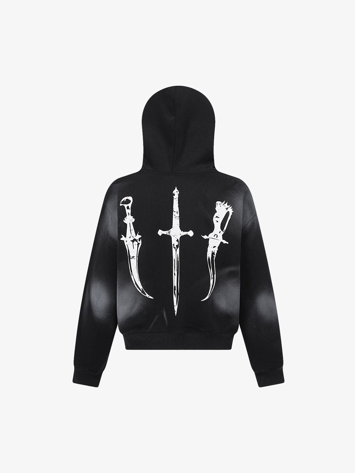 Supermade Mortemartt Fur-Trim Wasteland Hoodie Zip-Up Graphic Jacket
