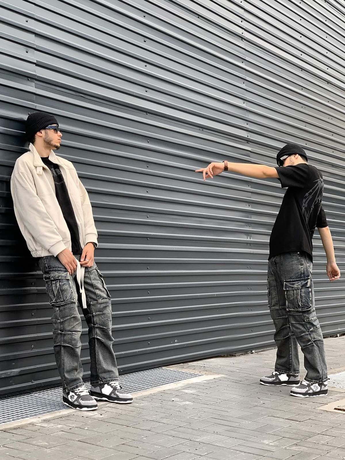 Monochrome Shadowwave Heavy-Duty Camouflage Canvas Street Sneakers with Reflective Laces