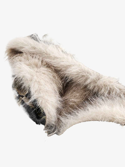 Classic Camouflage Fur-Lined Hooded Cotton Jacket with Detachable Hood