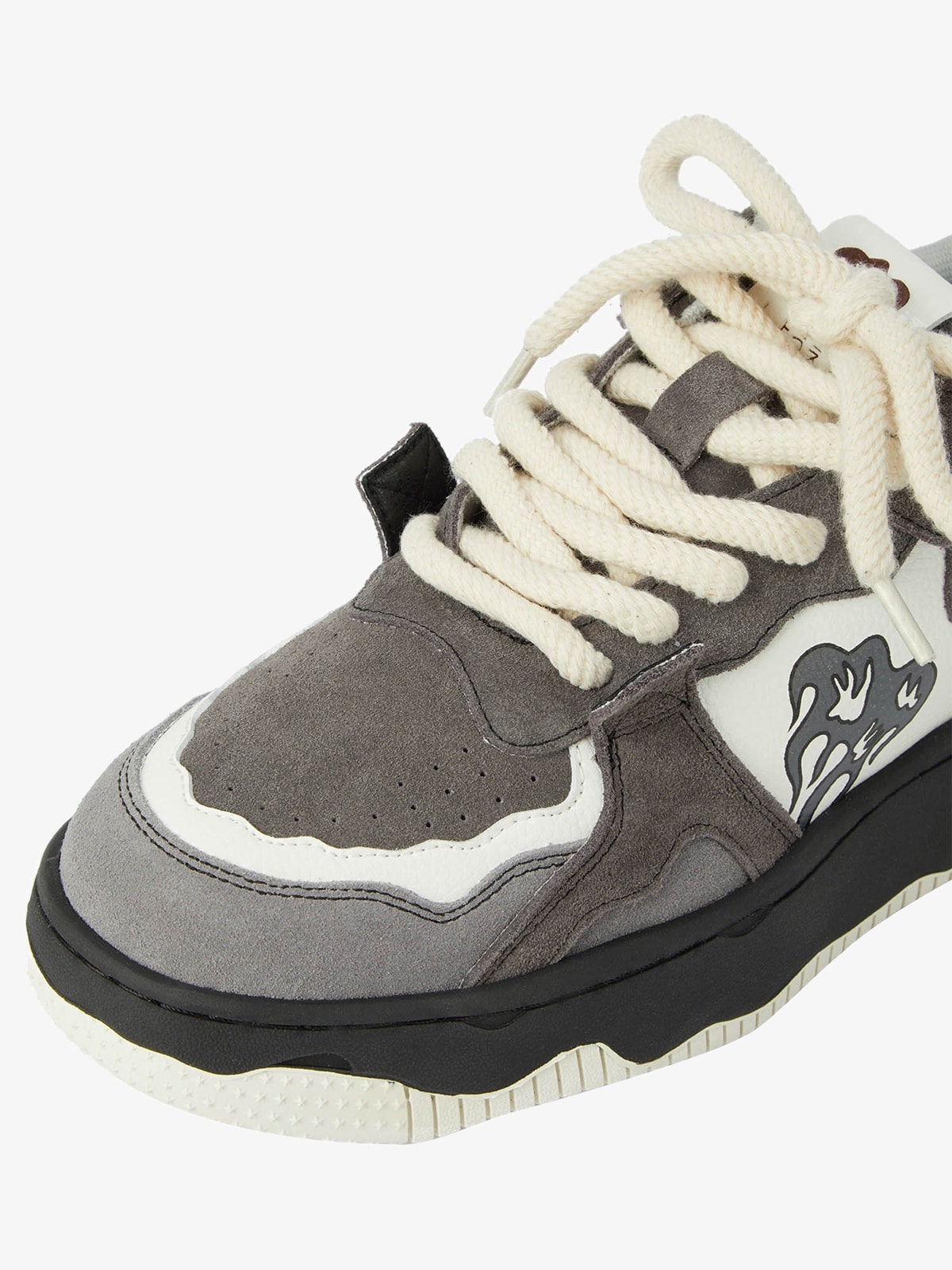 Monochrome Shadowwave Heavy-Duty Camouflage Canvas Street Sneakers with Reflective Laces