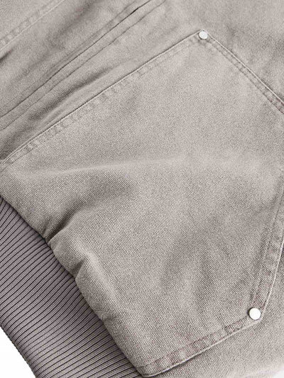 Faux Fur Lined Quilted Hooded Cotton Jacket with Ribbed Cuffs