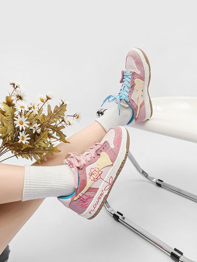 Sunflower Hip-Hop Skate Shoes: Modern Streetwear with Reflective Details and Zipper