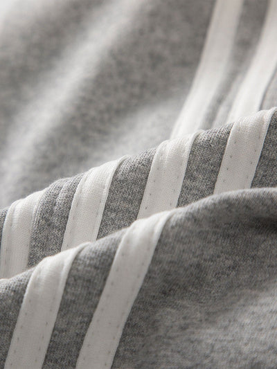 Double-Waist Plaid Patchwork Baggy Sweatpants with Deep Pockets Retro Streetwear